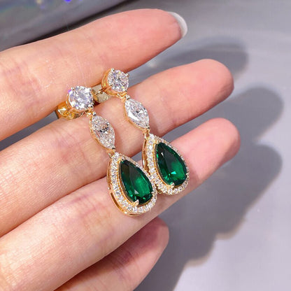 Enchanted Gemlight Emerald Earrings