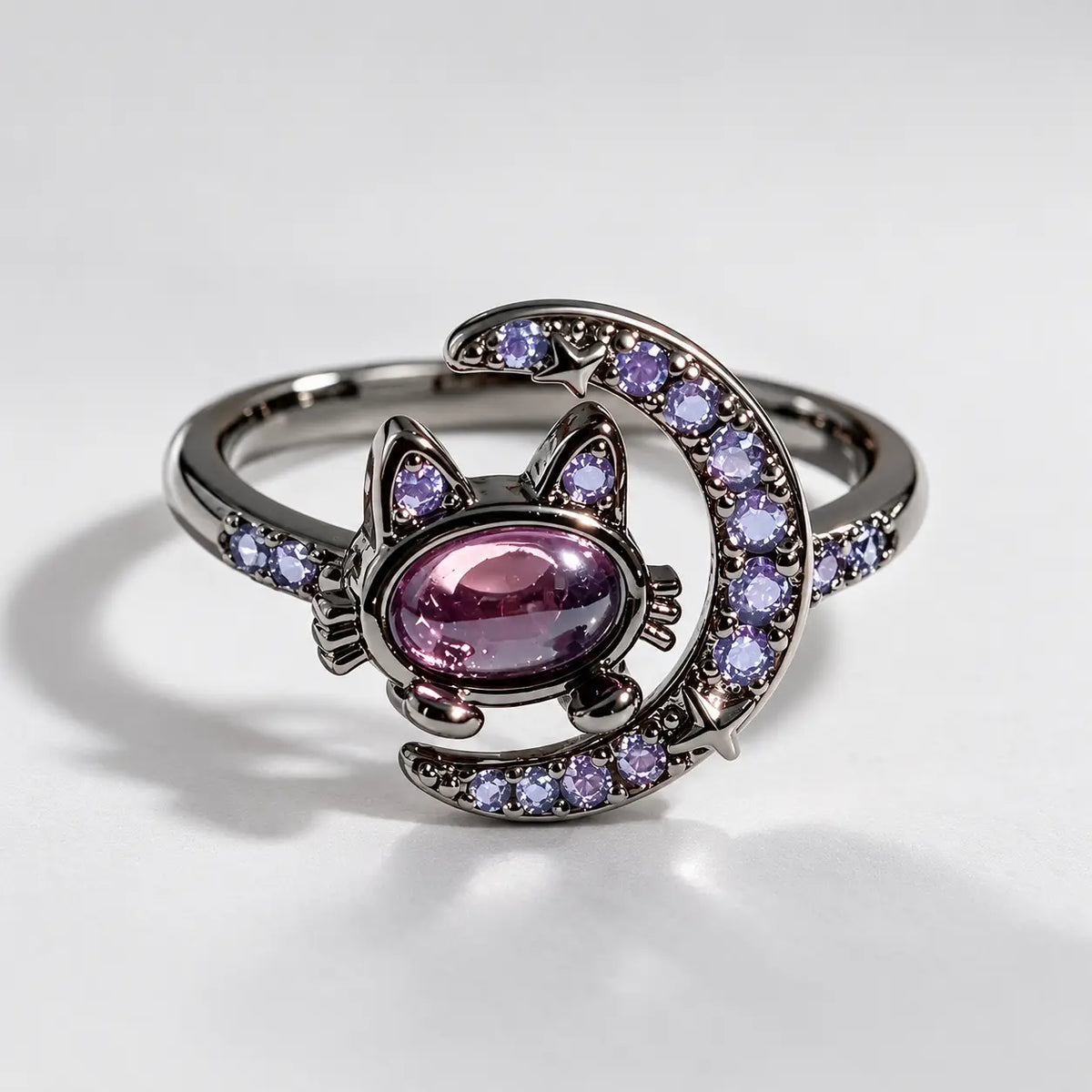 Moon Familiar Crystal Ring