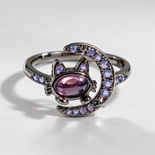 Moon Familiar Crystal Ring