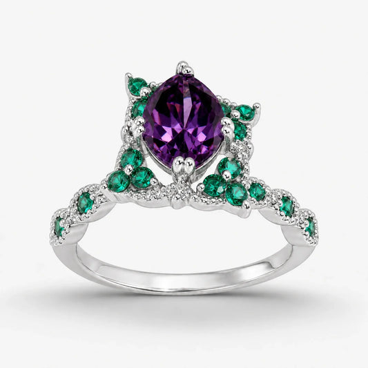Amethyst Goddess Ring studio product photo