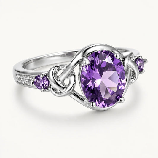 Amethyst Knot Ring studio product photo