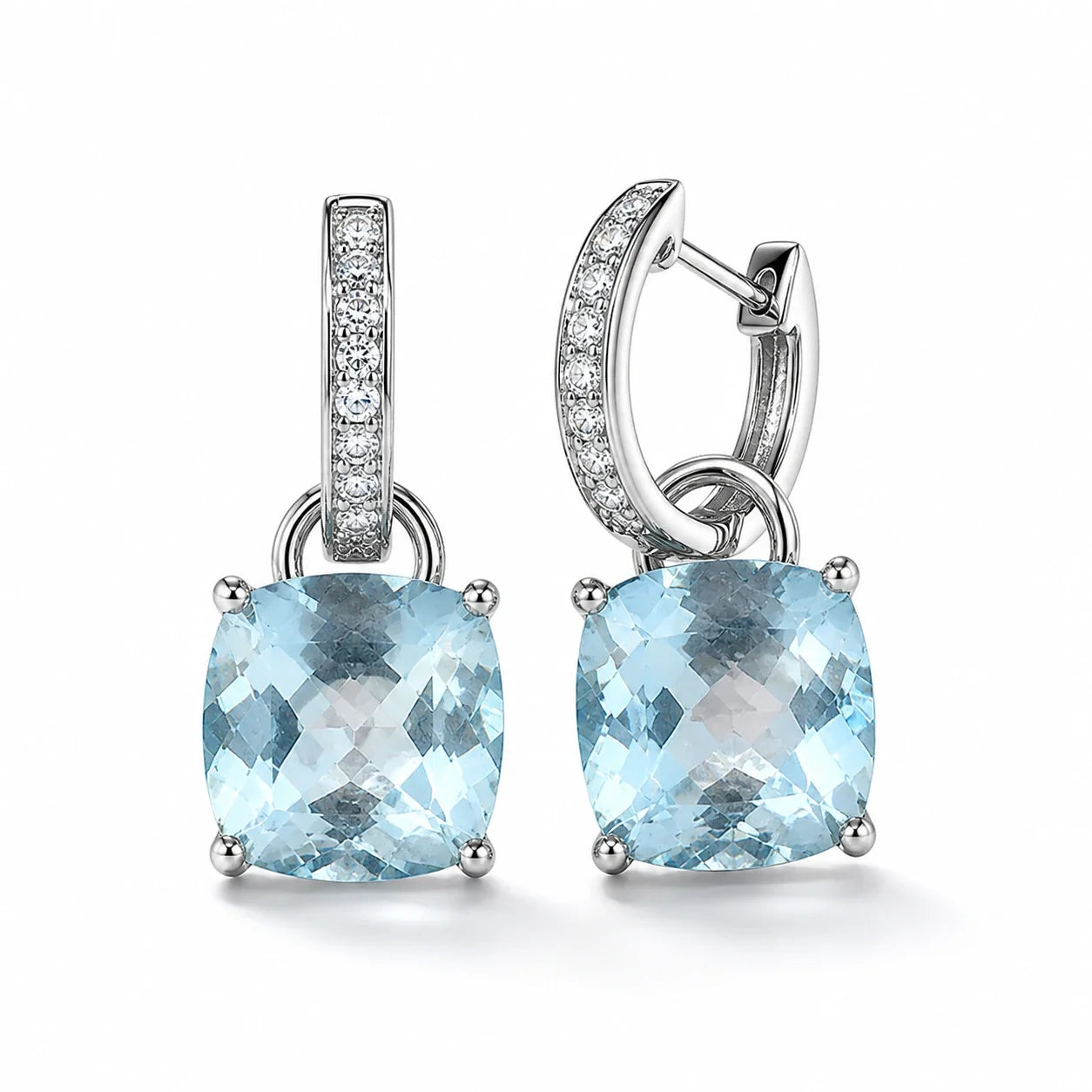 Astral Blue Zircon Earrings studio product photo