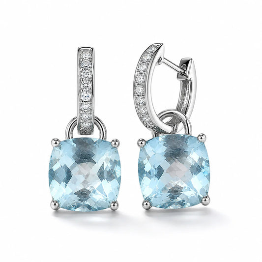 Astral Blue Zircon Earrings studio product photo