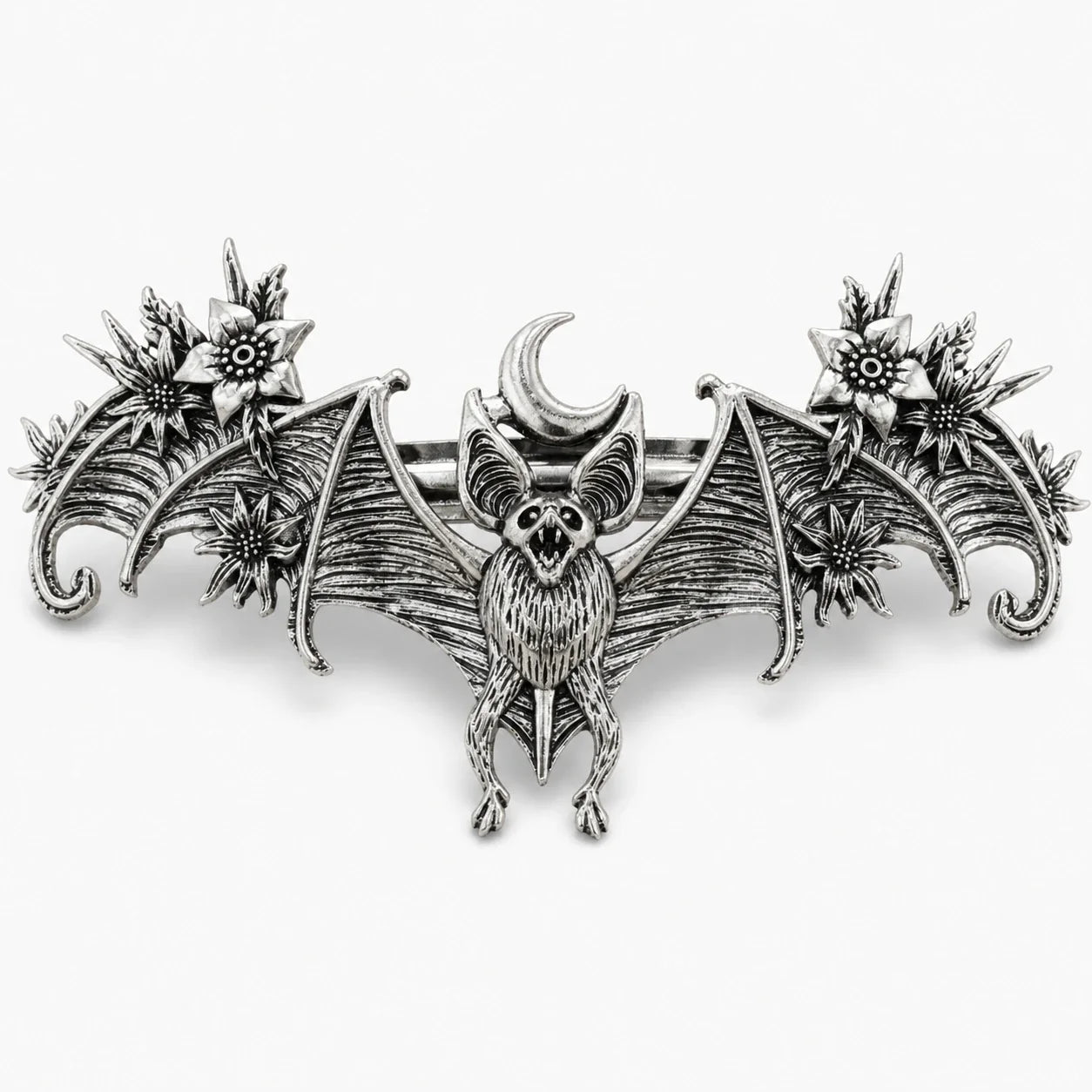 Bat Blossom Hair Slide studio product photo