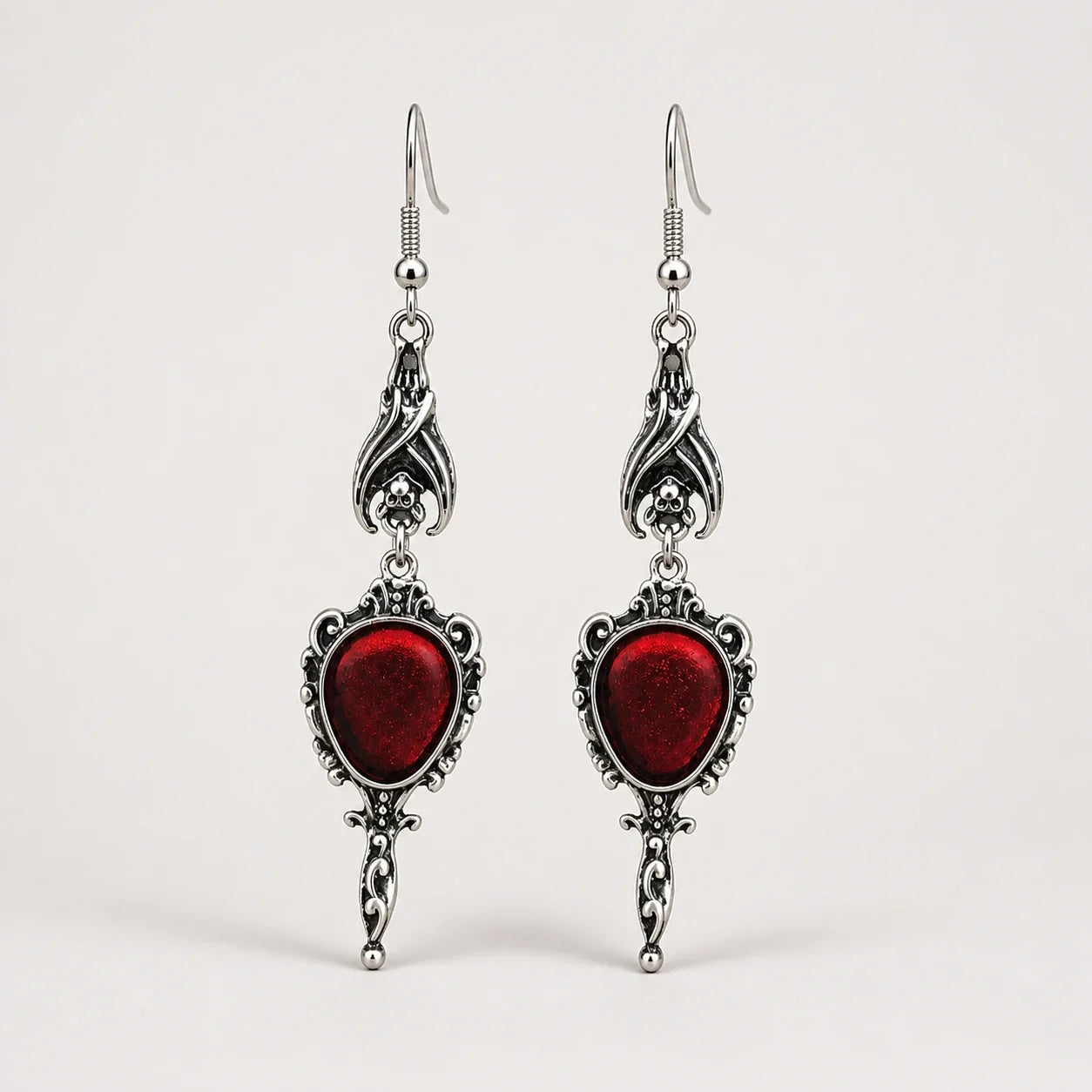Blood Moon Bat Earrings studio product photo