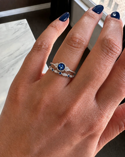 CELESTIAL ELEGANCE CRYSTAL RING SET