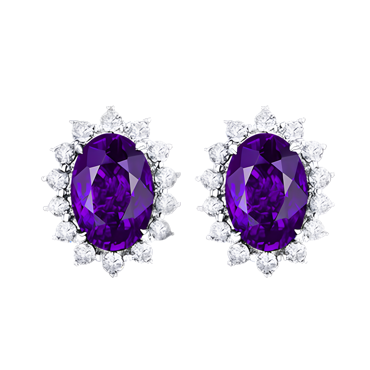 Celestial Radiance Gemstone Studs