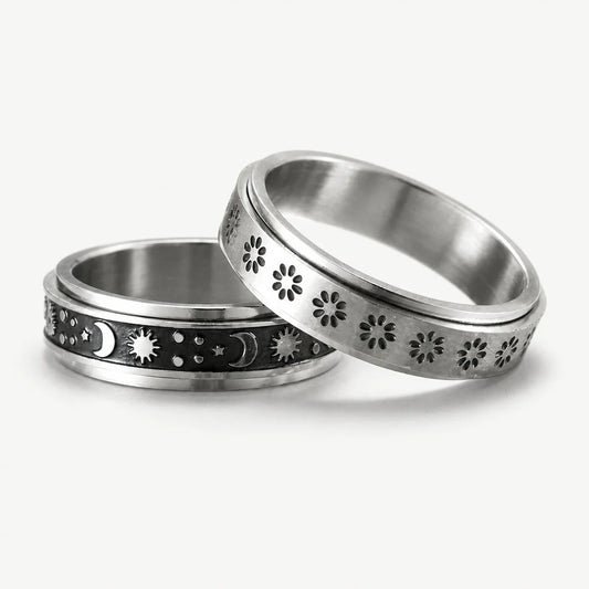 Celestial Spinner Ring studio product photo