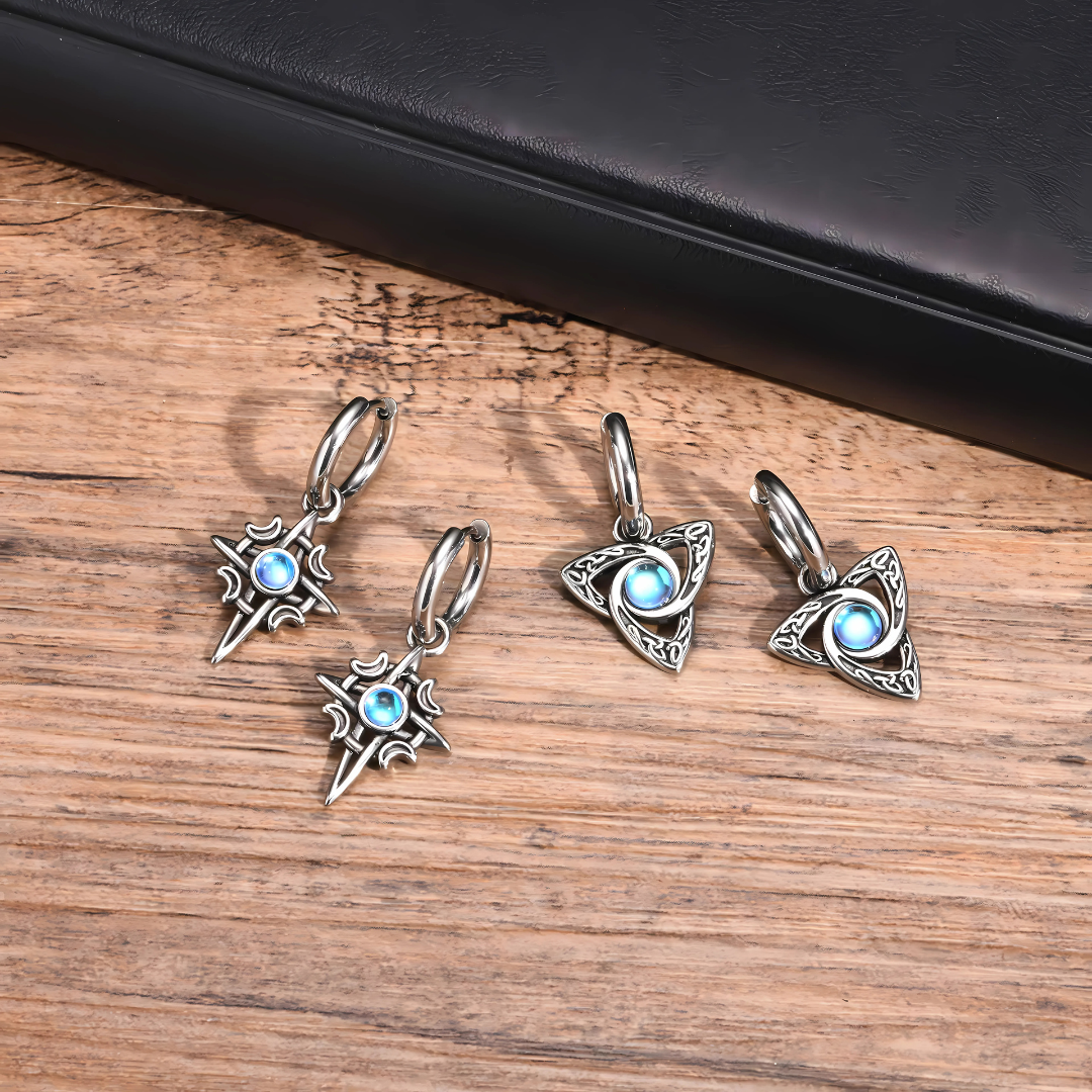 Celtic Knot Moonstone Earrings