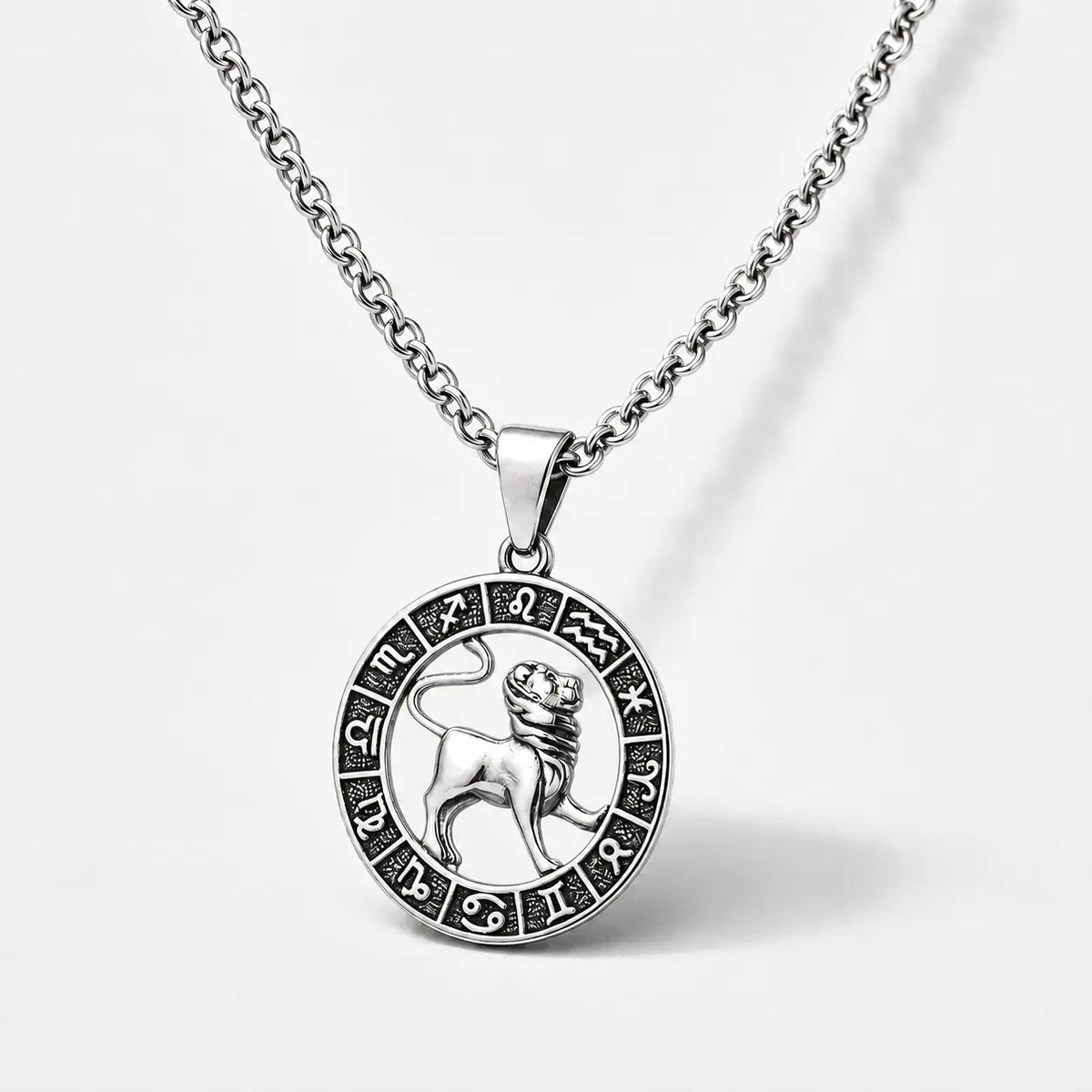 Zodiac Wheel Amulet Necklace