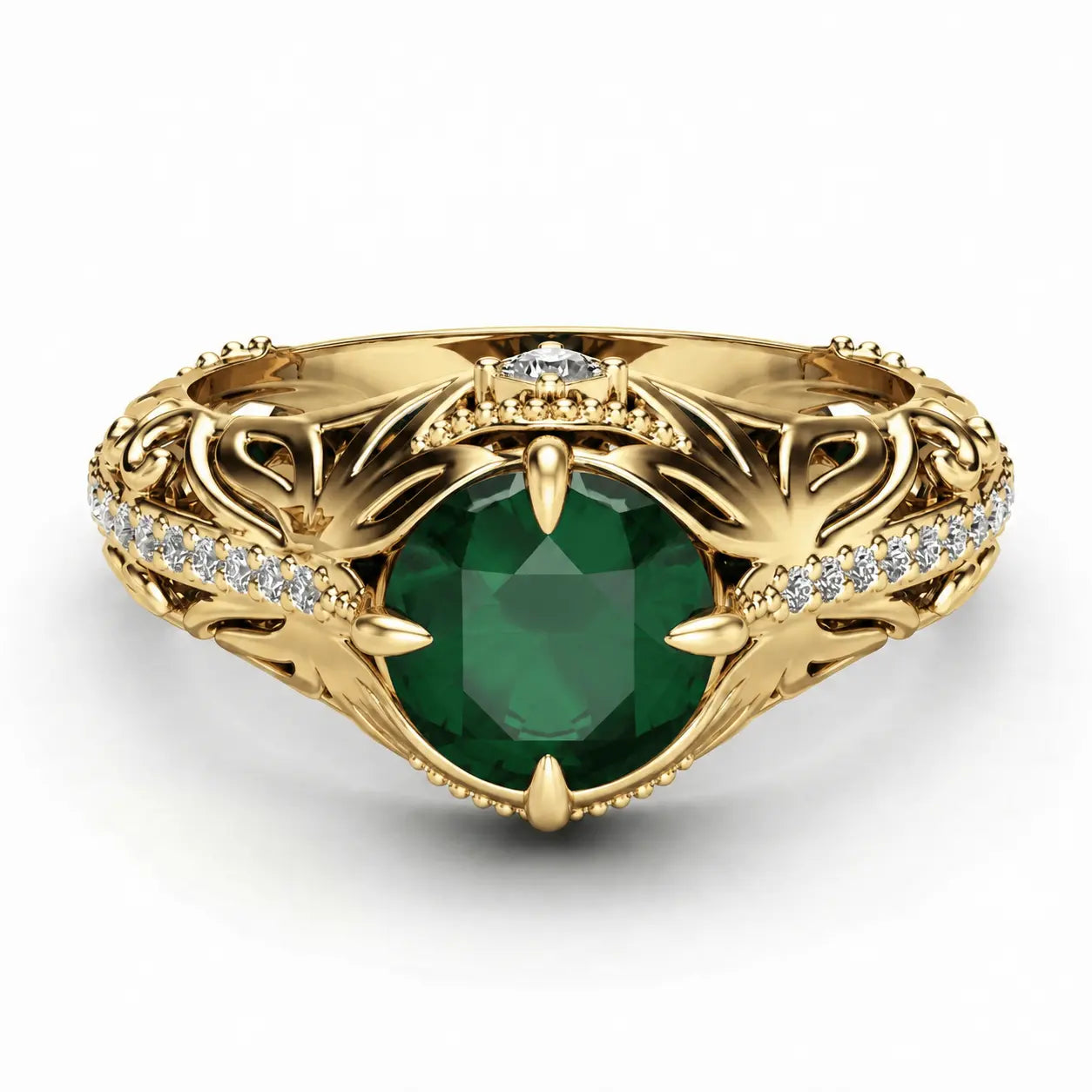 Emerald Grove Guardian Ring