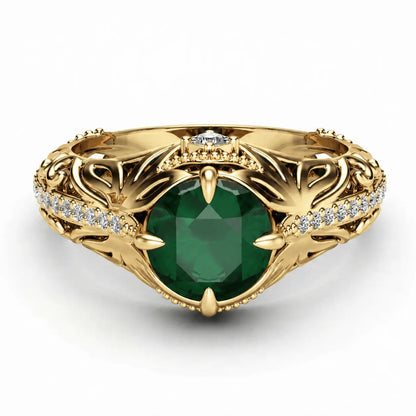 Emerald Grove Guardian Ring