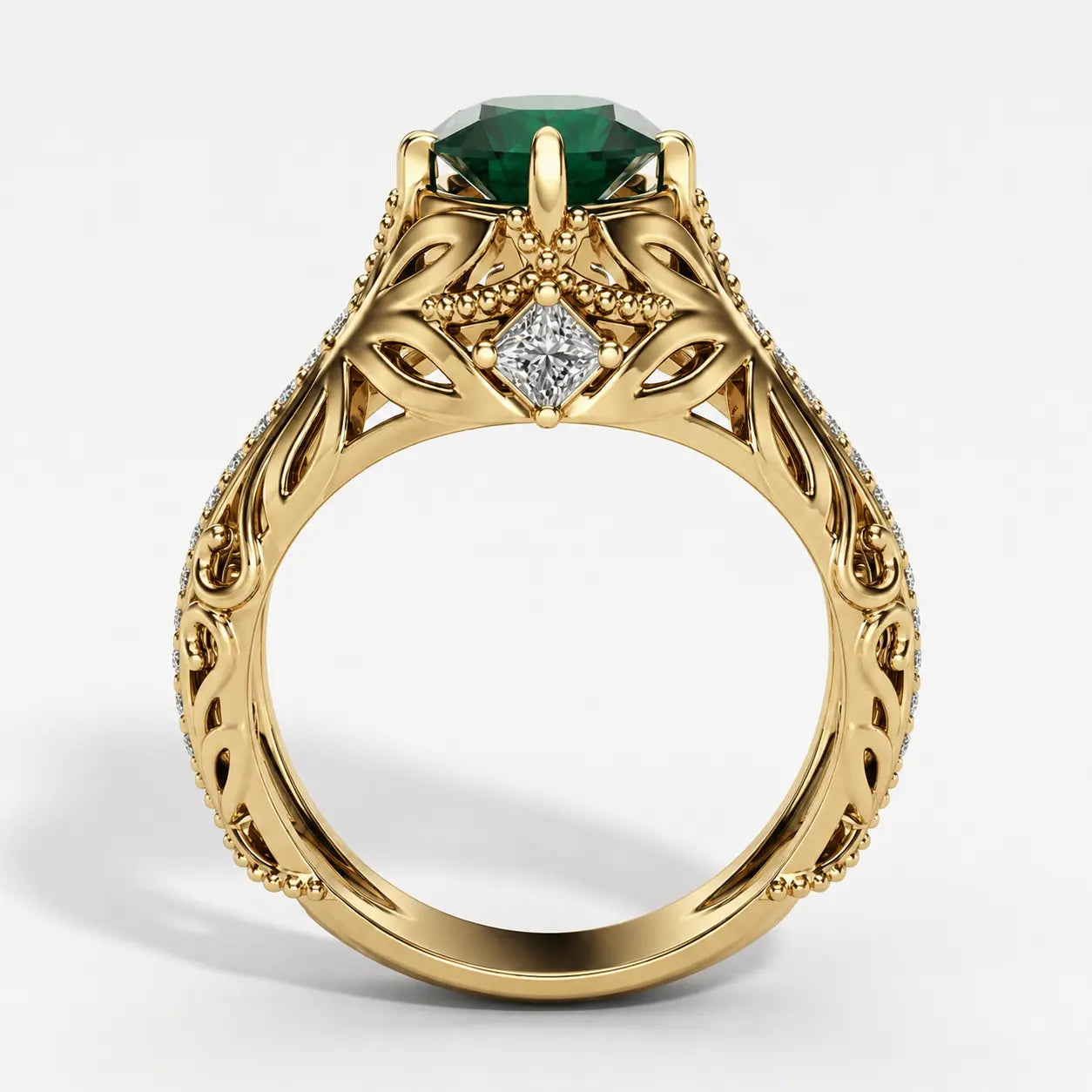 Emerald Grove Guardian Ring