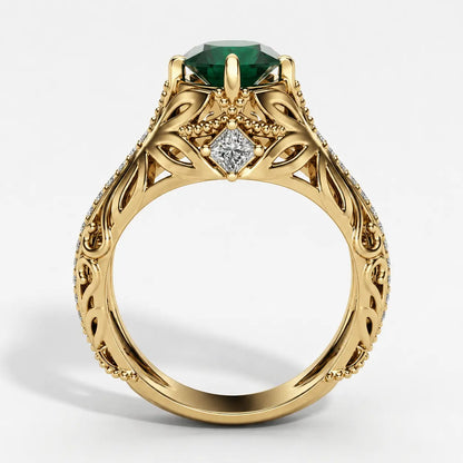 Emerald Grove Guardian Ring