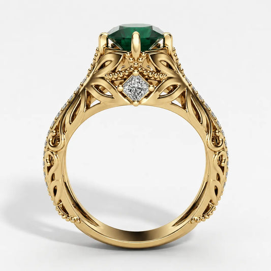 Emerald Grove Guardian Ring