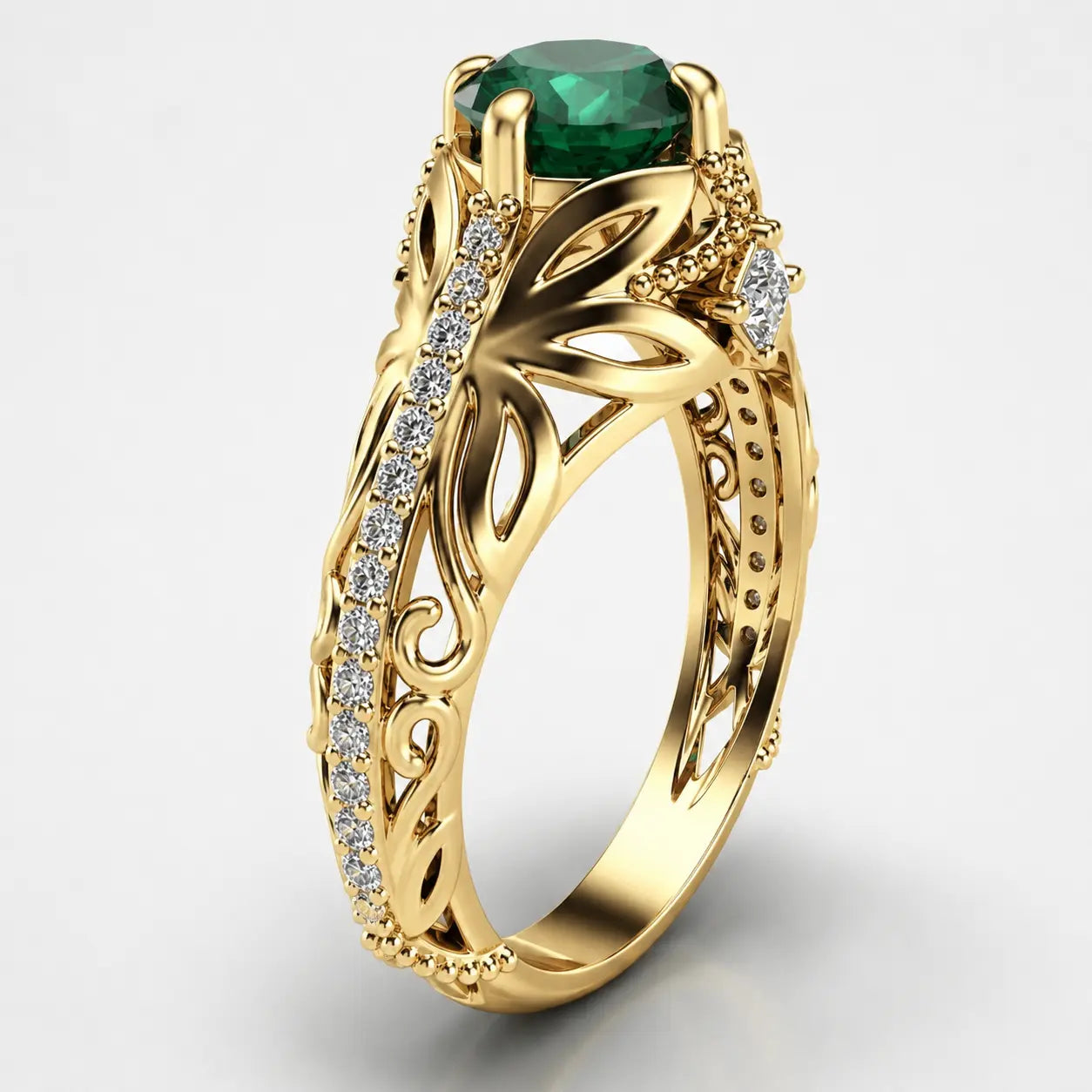 Emerald Grove Guardian Ring