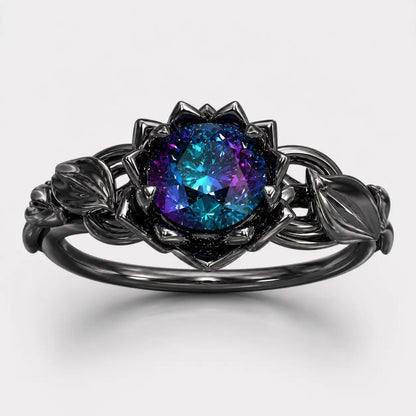 Mystic Bloom Rainbow Topaz Ring