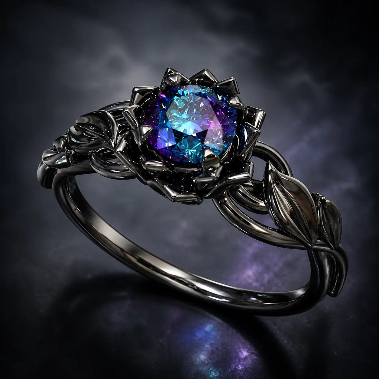 Mystic Bloom Rainbow Topaz Ring