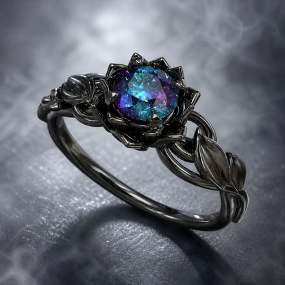 Mystic Bloom Rainbow Topaz Ring