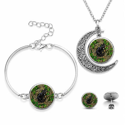 Crescent Pentacle Cat Guardian Set