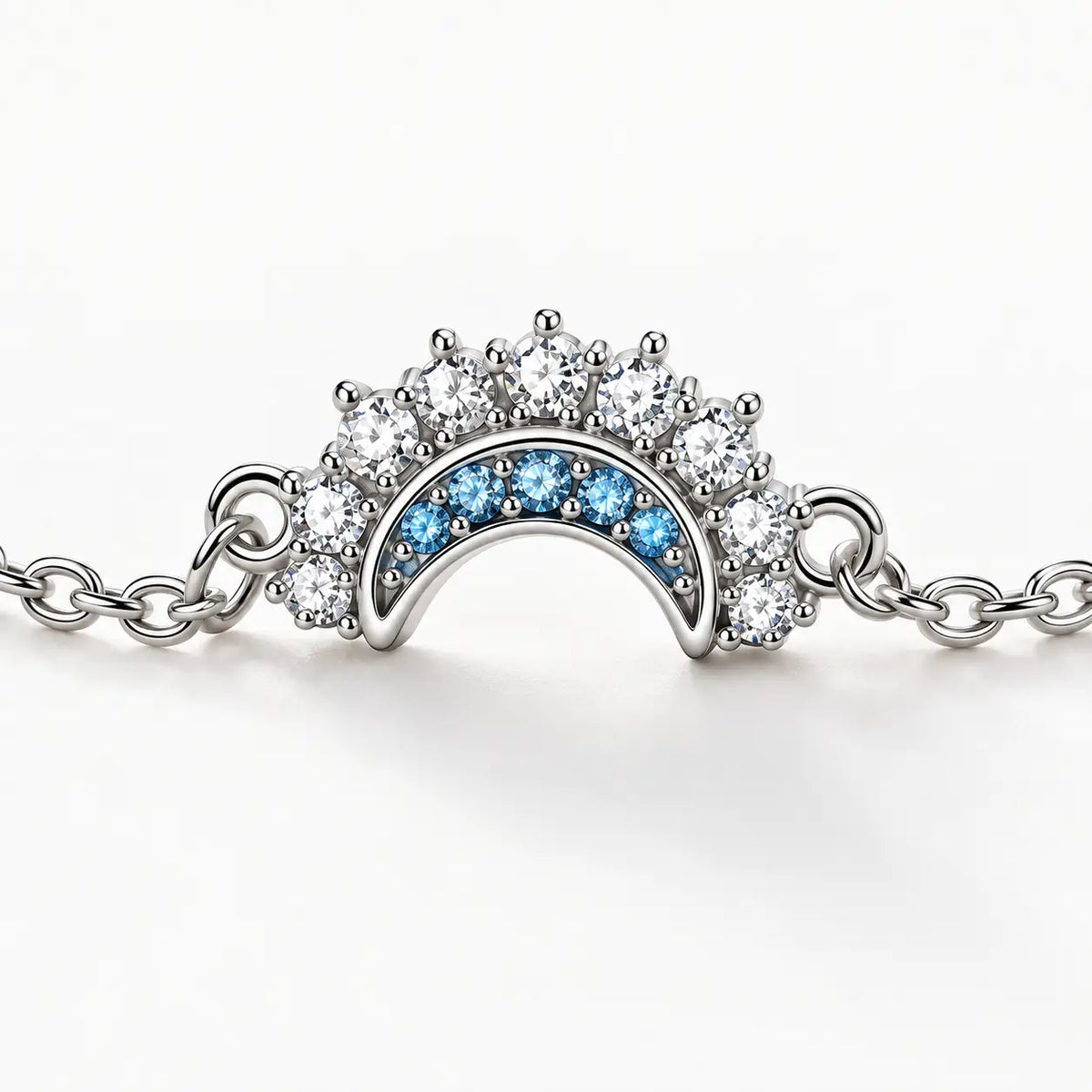 Silver moon bracelet