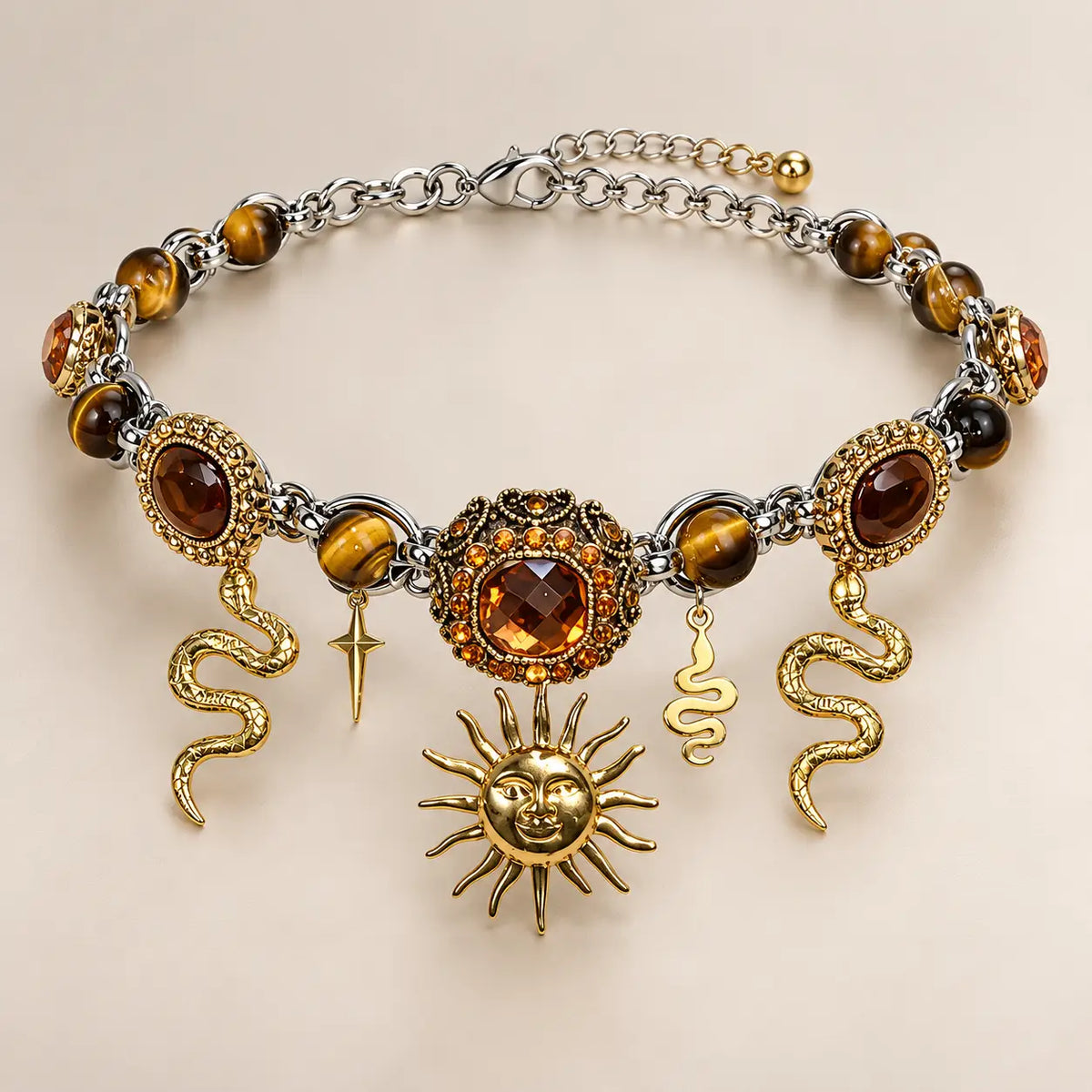 Sunfire Serpent Tiger Eye Necklace