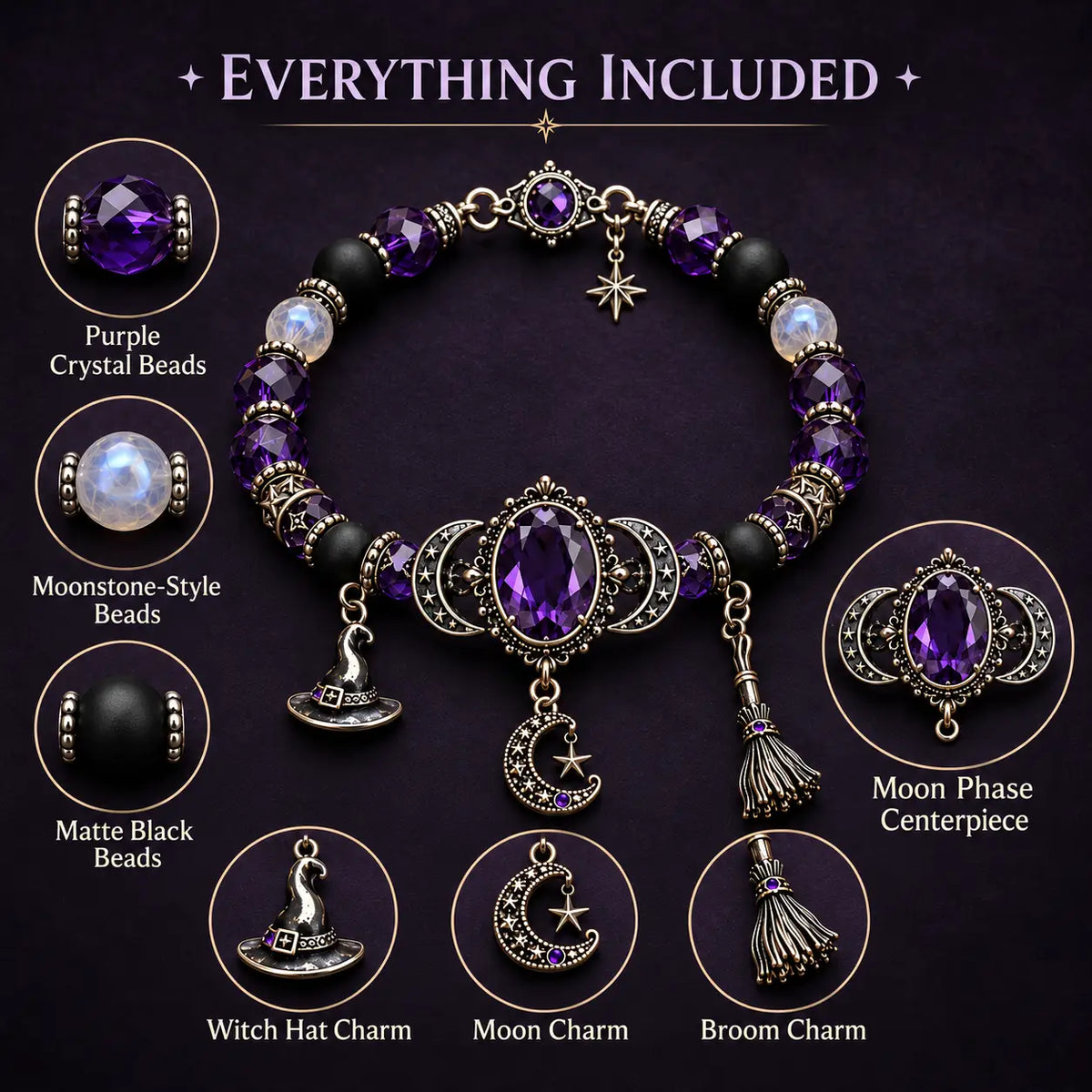 Moonlit Ritual Crystal Bracelet