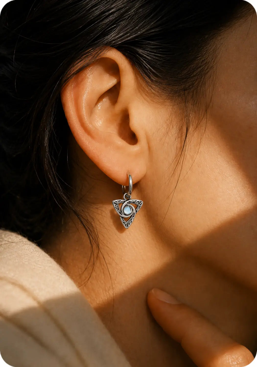 Moonstone Celtic Knot Earrings