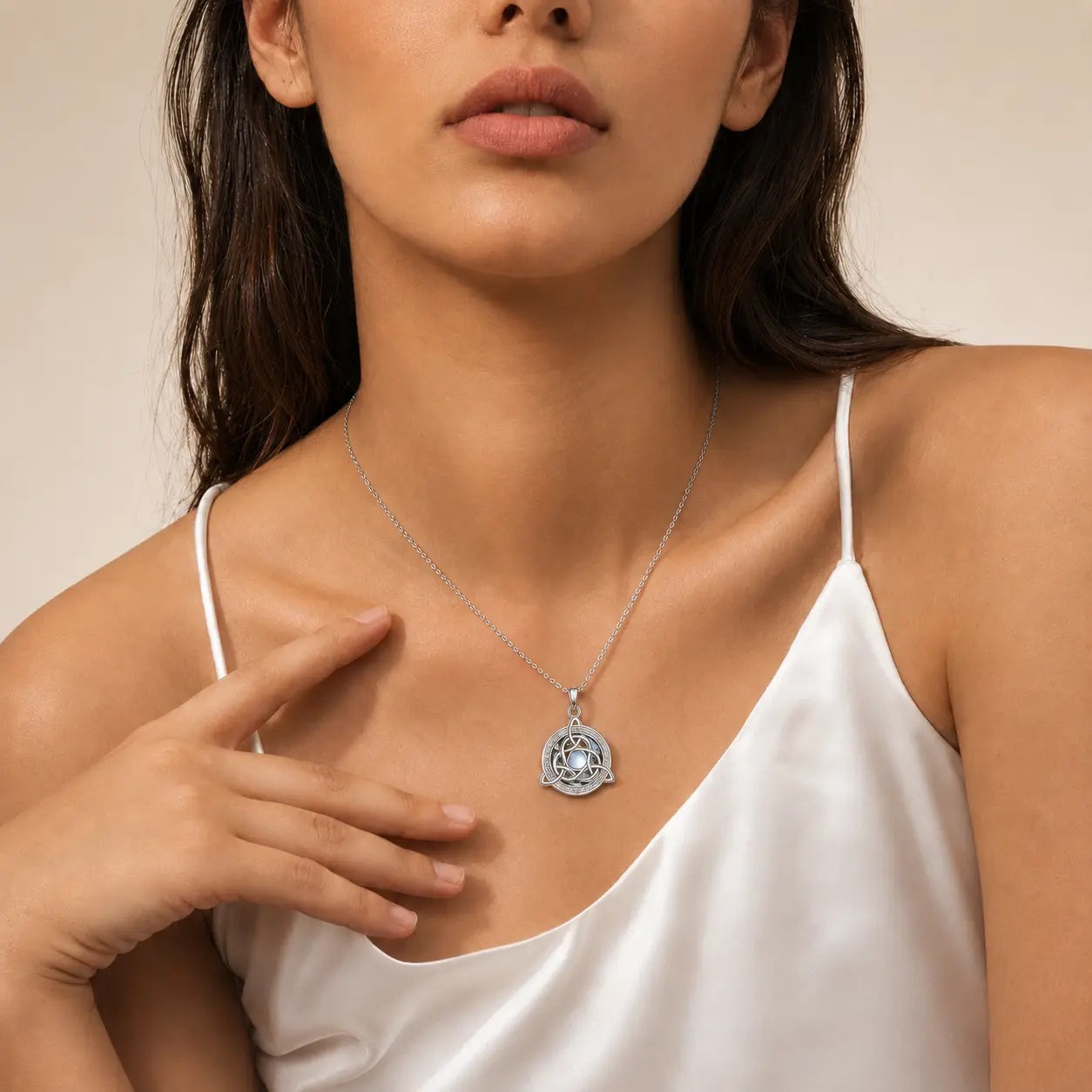 Triquetra Moonstone Protection Talisman