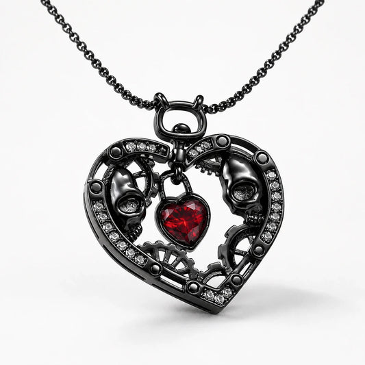 Clockwork Heart Love Necklace studio product photo