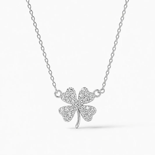 Clover Luck Necklace studio product photo