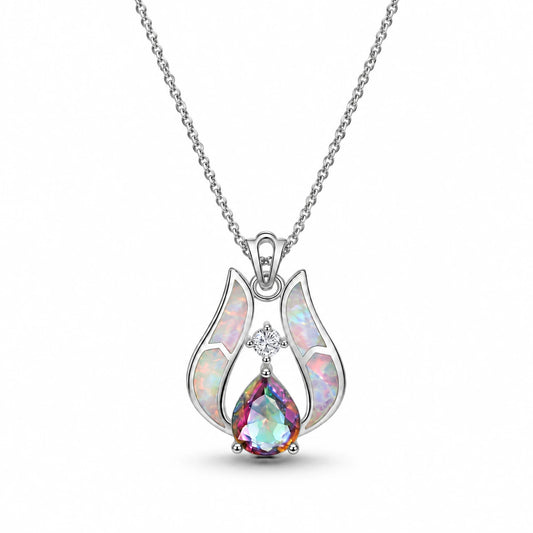 Opaline Teardrop Crystal Necklace studio product photo