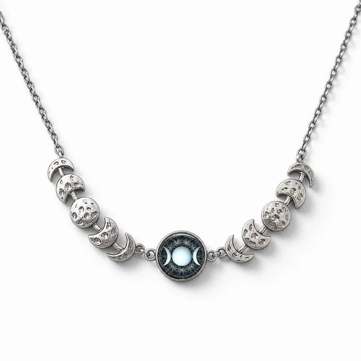 Crescent Moon Guidance Necklace studio product photo