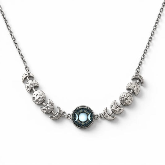 Crescent Moon Guidance Necklace studio product photo