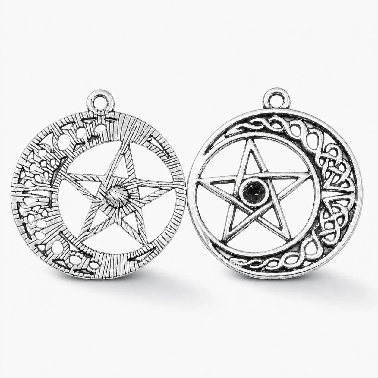 Crescent Moon Star Pendant studio product photo