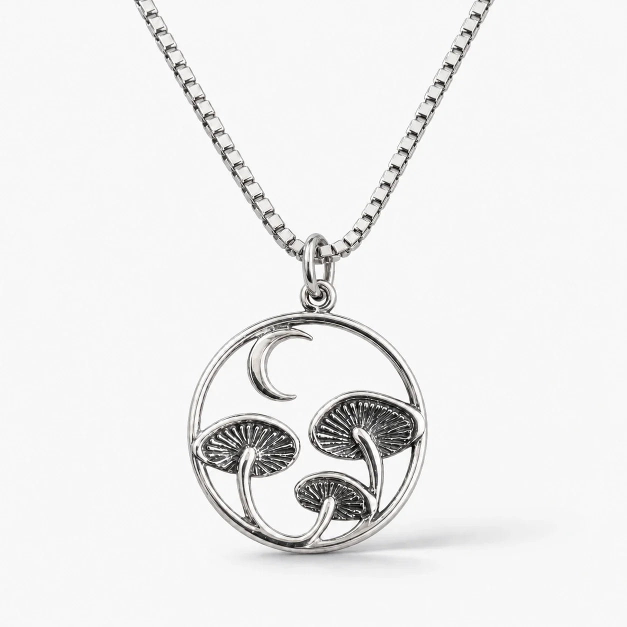 Crescent Mushroom Renewal Necklace studio product photo