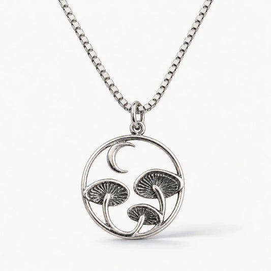 Crescent Mushroom Renewal Necklace studio product photo