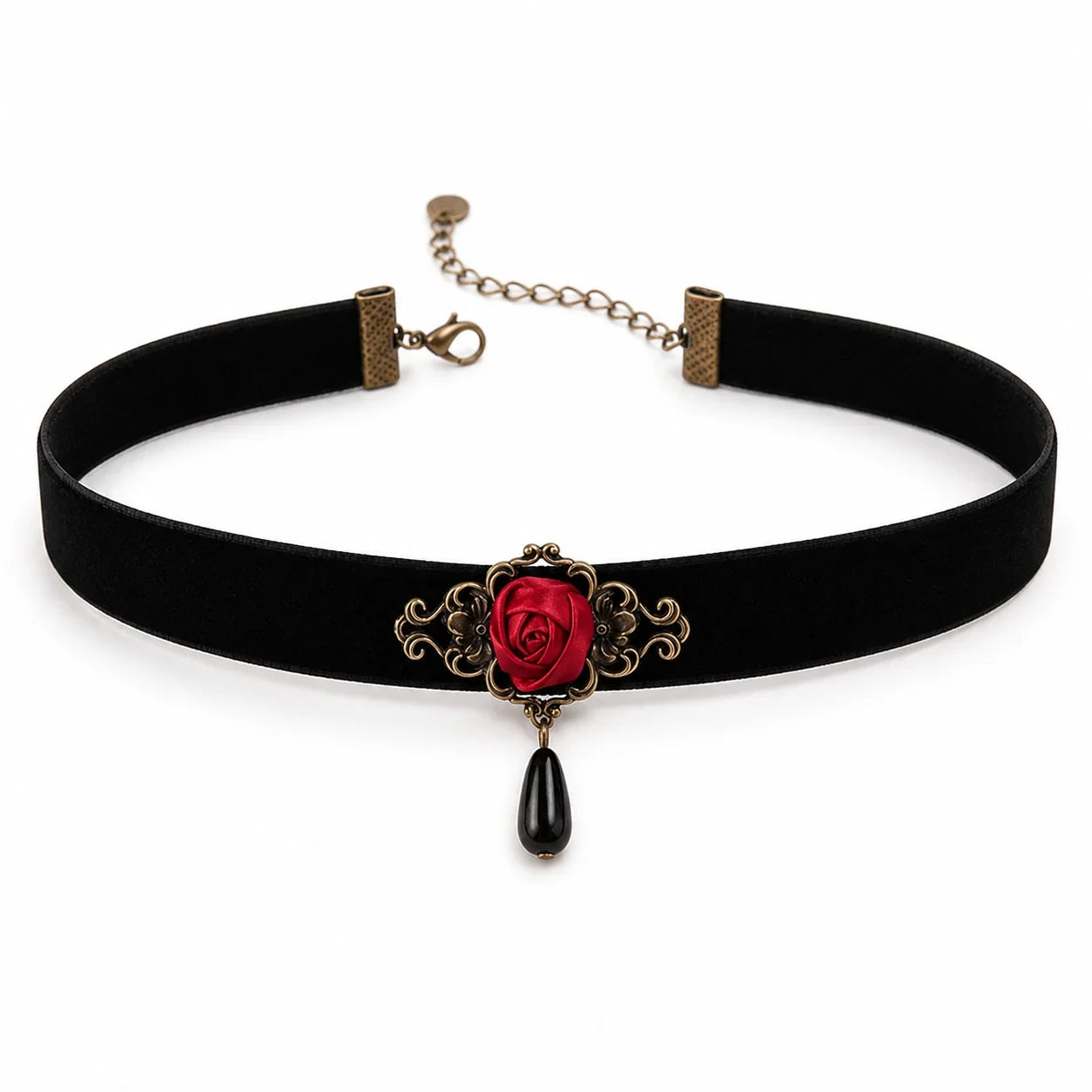 Crimson Night Rose Choker studio product photo
