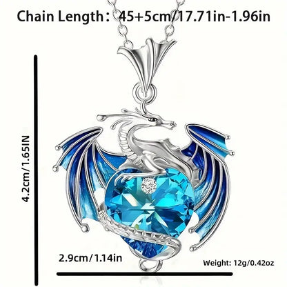 Guardian Of the Heart Dragon Necklace