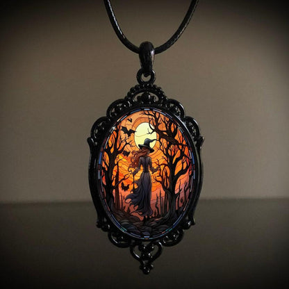 Dark Delight: Gothic Vampire Crow Bat Necklace