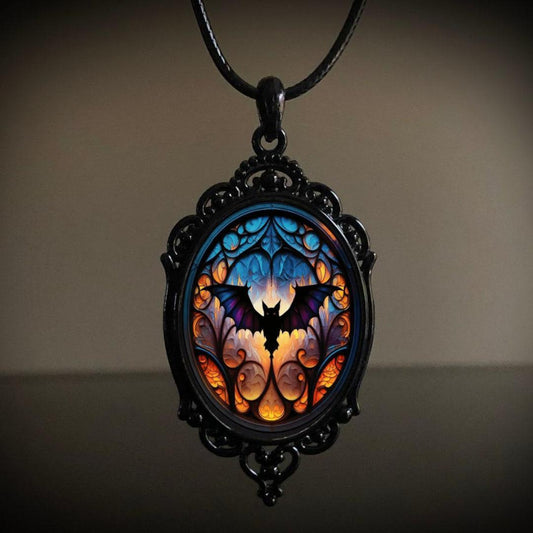 Dark Delight: Gothic Vampire Crow Bat Necklace