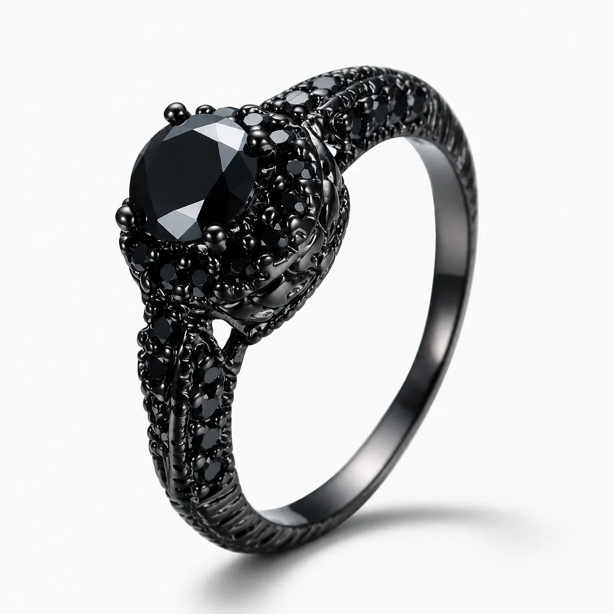 Dark Enchantment Halo Ring studio product photo