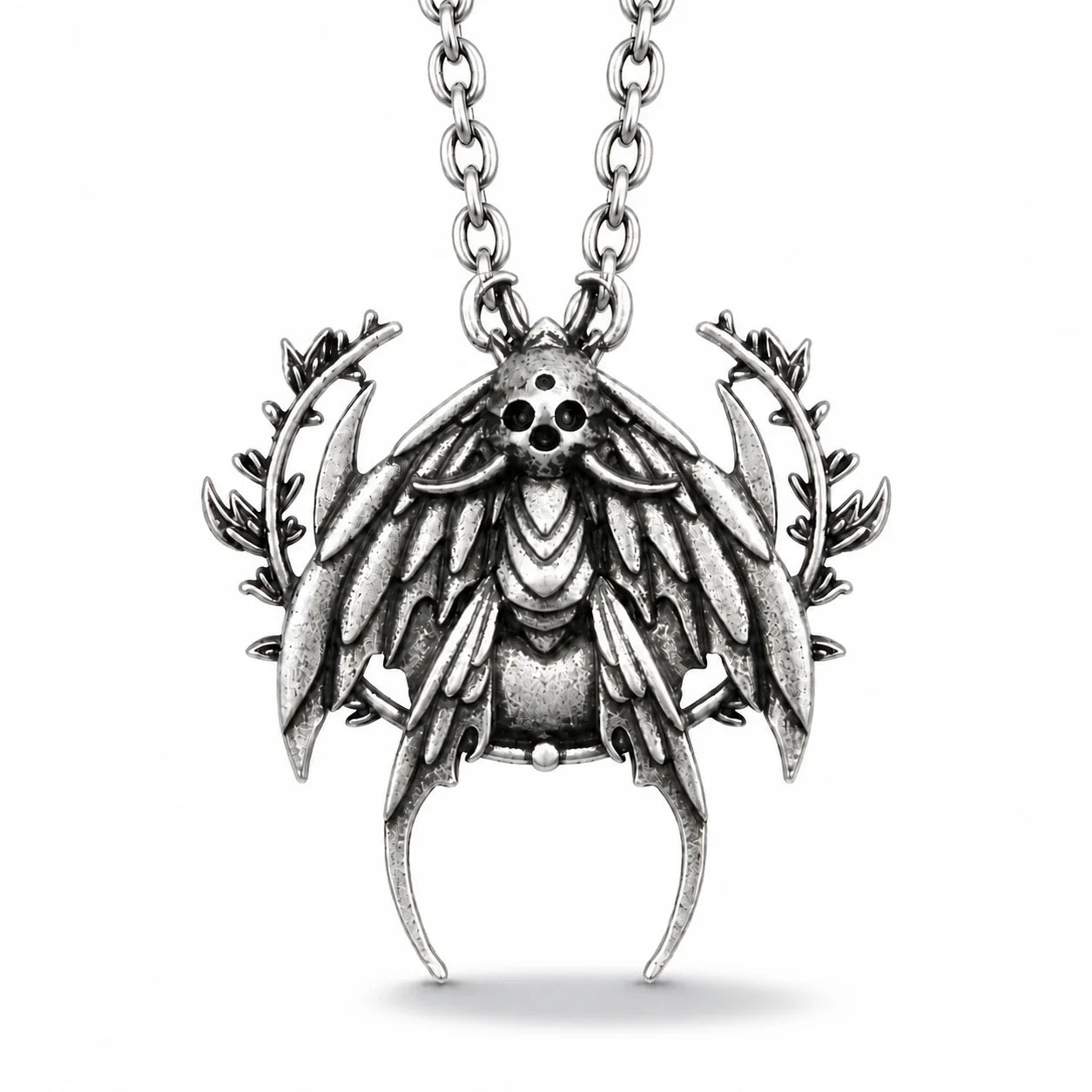 Death Moth Transformation Necklace studio product photo