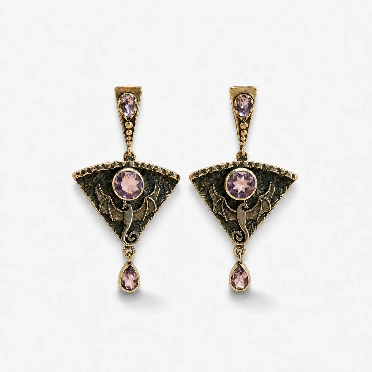 Dragon Crystal Gothic Earrings