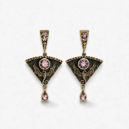 Dragon Crystal Gothic Earrings