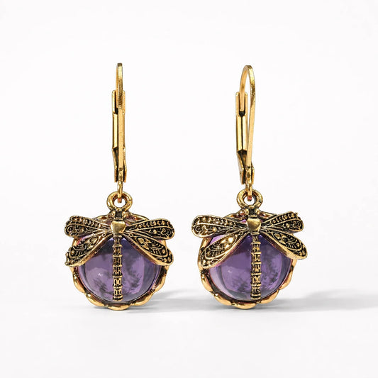 Dragonfly Crystal Renewal Earrings studio product photo