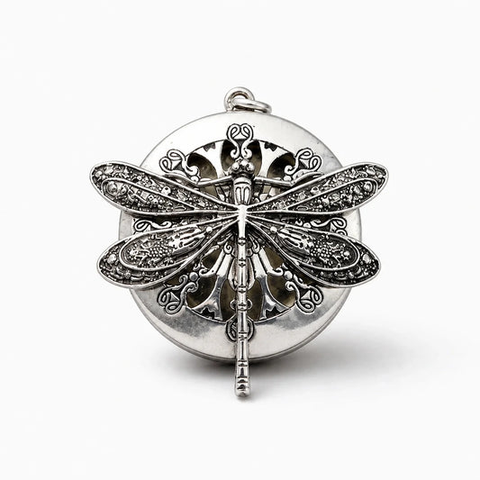 Dragonfly Potion Diffuser Necklace studio product photo