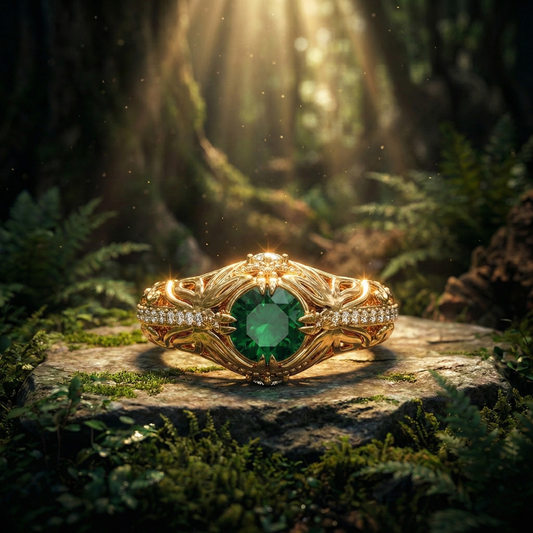 Emerald Grove Guardian Ring