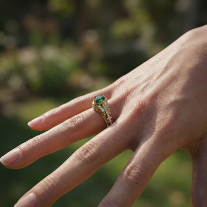 Emerald Grove Guardian Ring