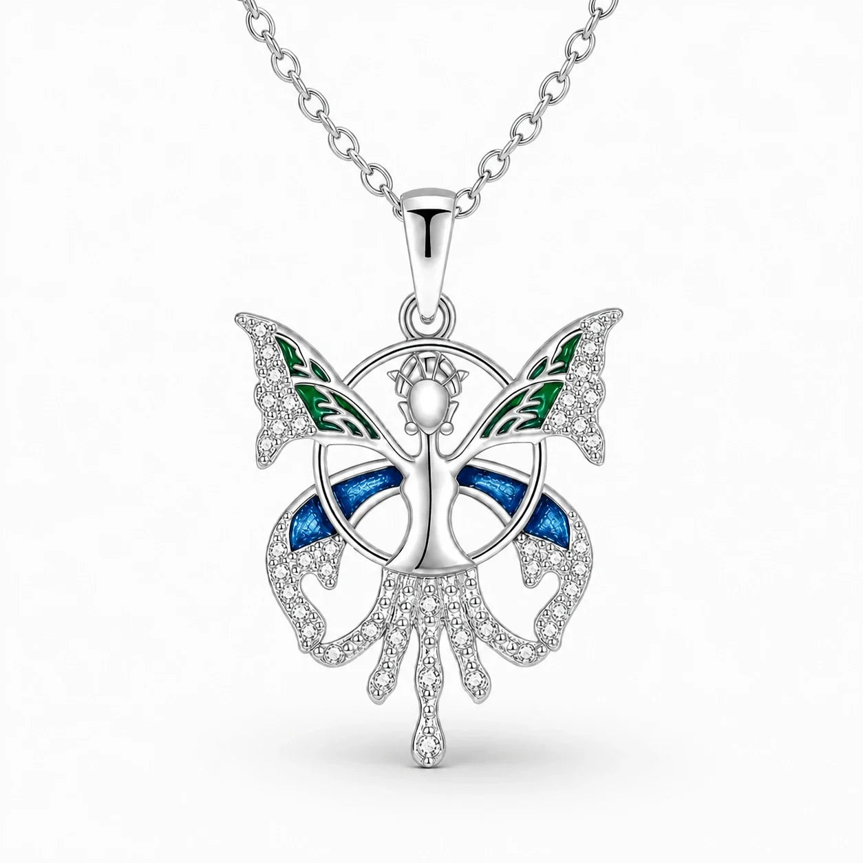Fairy Goddess Butterfly Necklace studio product photo